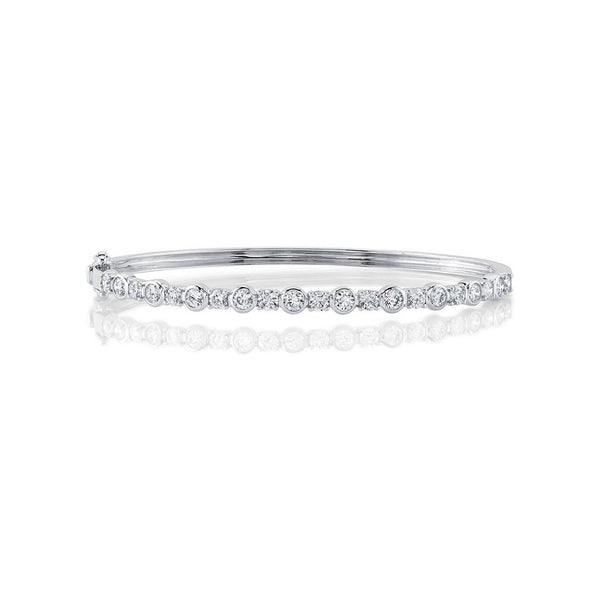 Bailey Bezel Round Diamond Bangle - 1